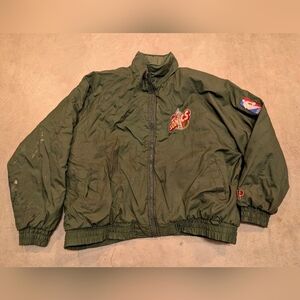 VTG Pro Player Seattle Sonics Jacket Flaws Mens XL Full Zip Green